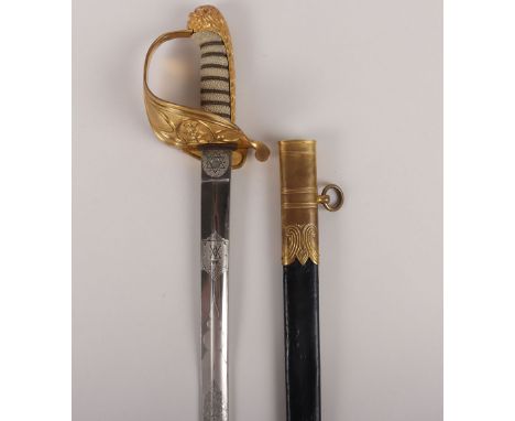 Victorian Royal Naval Officers Sword Attributed to Lord Ashley-Cooper, 8th Earl of Shaftesbury, By Henry Wilkinson, 11806, li