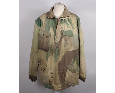 WW2 1942 Dated Airborne Forces Denison Smock, fine example of an early pattern Denison jump smock with knitted woollen cuffs,