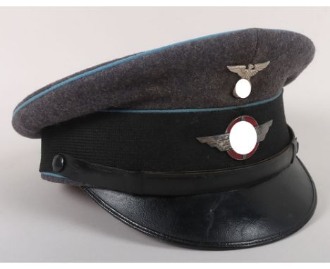 Rare Third Reich D.L.V (Deutsche Luftsportverband) Peaked Cap, superb example of an enlisted ranks cap for the German air spo