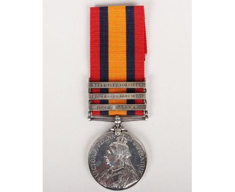 Queens South Africa Medal to the Royal Army Medical Corps, medal with 3 clasps, Cape Colony, South Africa 1901 and South Afri
