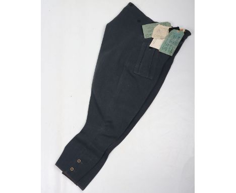 Unusual Sealed Pattern RAF Motorcyclists Pantaloons, interesting pair of RAF blue / grey other ranks pantaloons with original