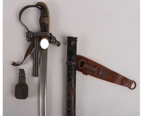 WW2 German Army Officers Sword By F W Holler, Solingen, untouched as found example of the model Nr 30 army officers sword wit