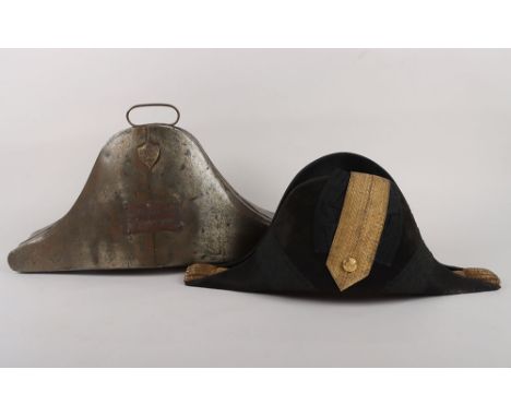 Victorian Royal Engineers Officers Full Dress Cocked Hat Belonging to Colonel Hampton Lewis Royal Anglesey Engineers, fine ex