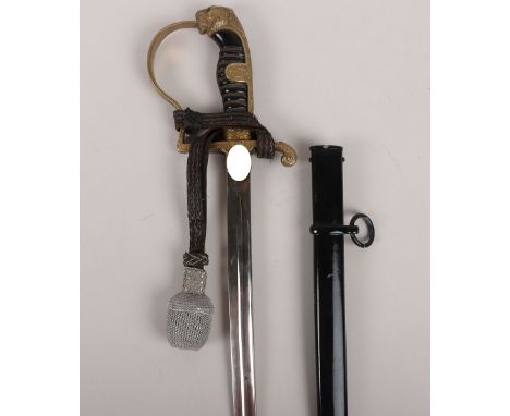 WW2 German Army Officers Sword By Carl Eickhorn, Solingen, good panther / Leopold head sword with ruby eyes. German eagle and
