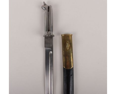 Scarce Danish M1867/93 Bayonet, for the Danish Royal Navy Remington Rifle, in very nice condition, blade marked Wayesberg Kir