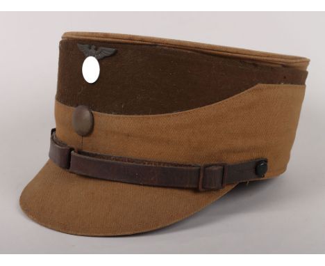 Third Reich SA (Sturmabteilung) Enlisted Ranks Kepi, so called “Schaftmütze” or “Dienstmütze” with brown wool top and brass f