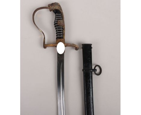 WW2 German Army Officers Sword By Robert Klaas, Solingen, good example of the model Nr 237 army officers sword with lion head