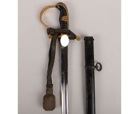 Personalised WW2 German Army Officers Sword By Carl Eickhorn, Solingen, good example of an un-maker marked army officers swor