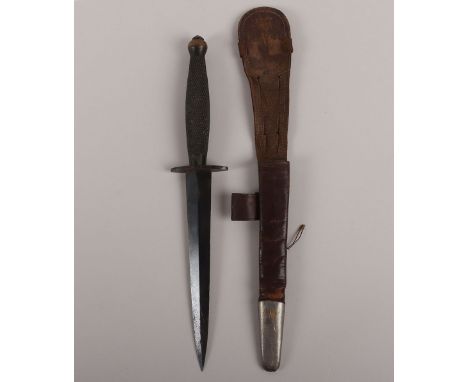 Scarce ‘Fat Boy’ Pattern Fairbairn Sykes FS Commando Knife, good example with slight surface wear to the blade. Acceptance st