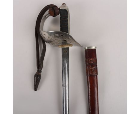 British 1895 Pattern Infantry Officers Sword Regimentally Marked to the 2nd County of London Yeomanry, regulation pattern Geo