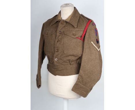 2nd Searchlight Regiment Royal Artillery Battle Dress Blouse, fine example of a 1945 dated ‘Walking Out’ type battle dress bl