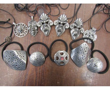 Celtic pewter necklaces and hair ties