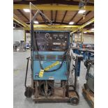 MILLER SYNCROWAVE 300 AC/DC TUNSGTEN-ARC SHIELDED METAL ARC WELDER ON CUSTOM CART WITH COOLMATE,
