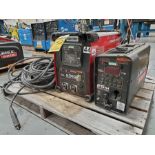 LINCOLN POWERWAVE S350 MIG WELDER WITH LINCOLN 25M POWER FEED, DRO, ALL LEADS, GROUNDS AND HEAD