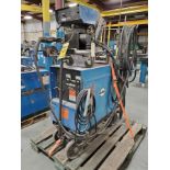 MILLER CP-200 CONSTANT POTENTIAL DC ARC WELDER ON CASTER CART WITH MILLER S-52E WIRE FEEDER