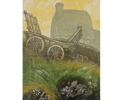 PAUL BECK, Home Meadow, limited edition print, numbered 10/50, framed and glazed. 61.5 x 75.5 cm overall.