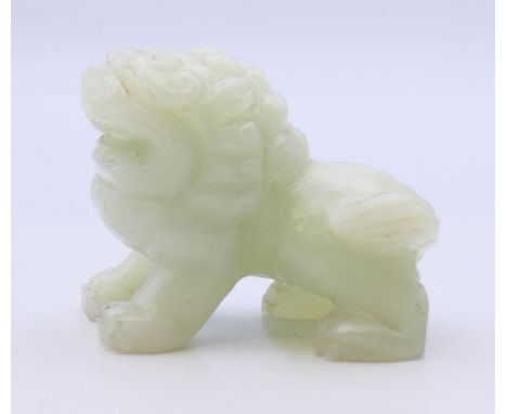 A jade dog-of-fo. 5.5 cm long.