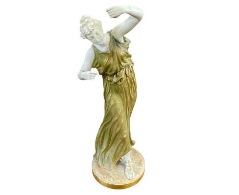 A Royal Worcester Hadley type figure of a cymbalist