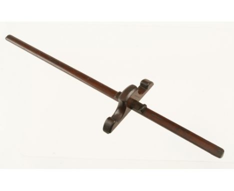 A 27" mahogany panel gauge with scrolled wedge G++