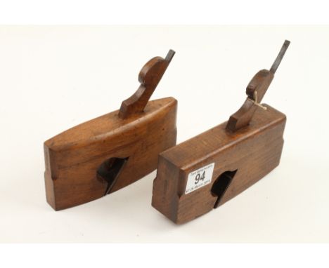 A pair of 1 1/2" coachbuilders compass rebate and radius rebate planes G++