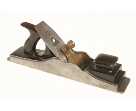 A 16 1/2" d/t steel NORRIS No 1 panel plane with rosewood infill and handle, 80% orig early Norris London (rare impressed mar