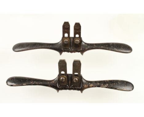 A pair of PRESTON No 1387A oveloe sash routers with orig 5/8" x 1 1/2" and 5/8" x 1 3/4" irons G+