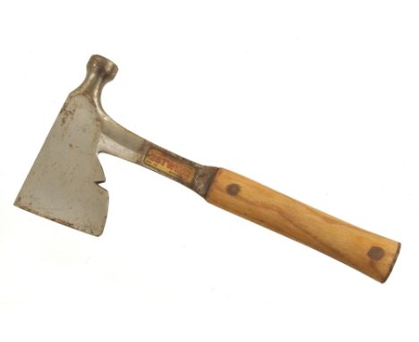 A 3" ESTWING axe with hammer pole and orig trade label G++