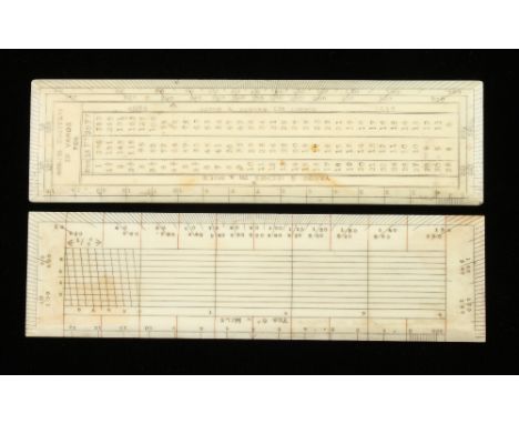 Two different 6" ivory scale rules (Jay Gaynor collection) G+