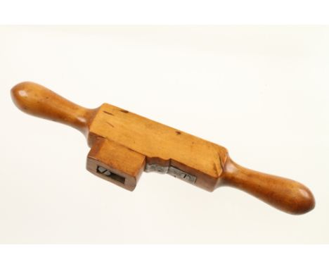 A little used boxwood sash shave with fence for flat or curved work G++