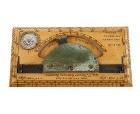 Col. W. Verner's Complete Sketcher by J.H.STEWARD No 668 in boxwood with folding sites, incline weight and compass 5 1/2" x 3