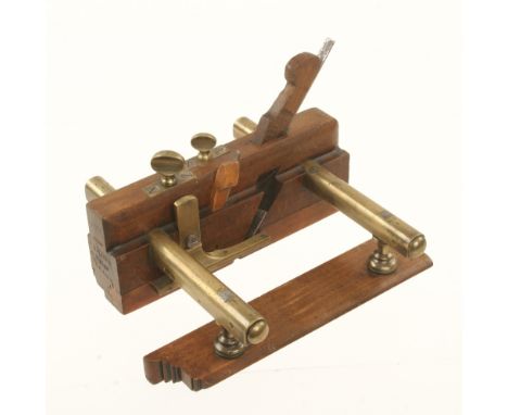 A probably unique Patent double d/t boxed sash fillister by J GLEAVE Bolton, the brass stems encase a thread for fine adjustm