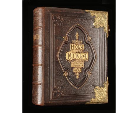A magnificent 19c National Comprehensive Family Bible with Illustrations, References and Maps edited by Revd. John Eadie DD.,