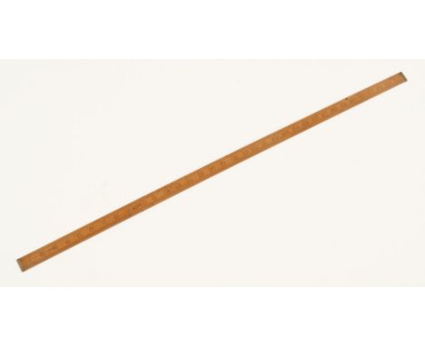 A RABONE No 1138 boxwood yard stick with brass ends G++