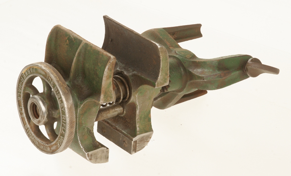 A rare gun vice with 2 1/2" jaws marked The Bisley Rifle Vice by PARKER