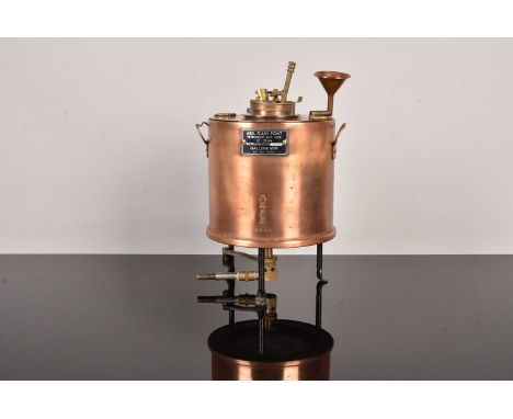 A vintage Abel Flash Point Apparatus, instrument number 3309, having Royal Cipher stamps to the front for George VI 1950, and