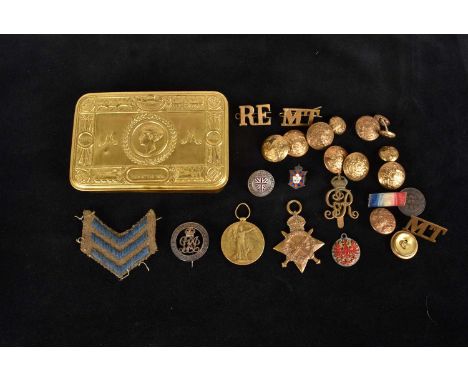 WWI British, a Victory medal, awarded to Acting Sergeant Stanley Seaton, Lancashire Fusiliers (1588), together with a 1914-15