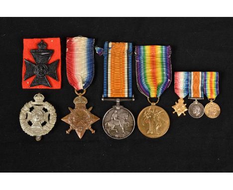 Rifle Brigade, WWI British Trio, awarded to B1893 Private Albert Payne, 7th Battalion Rifle Brigade, 14th Division, 41st Infa