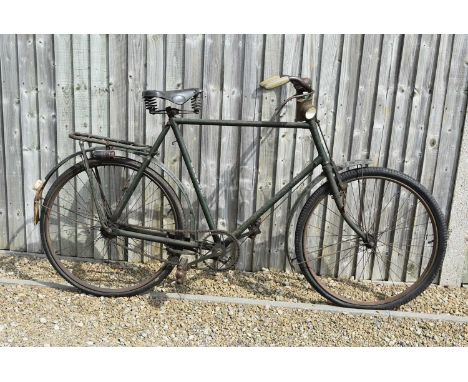 A WWII Period 'Mercury' Military Bicycle, made for the Homeguard and for Patrolling Airfields, original paintwork, with front