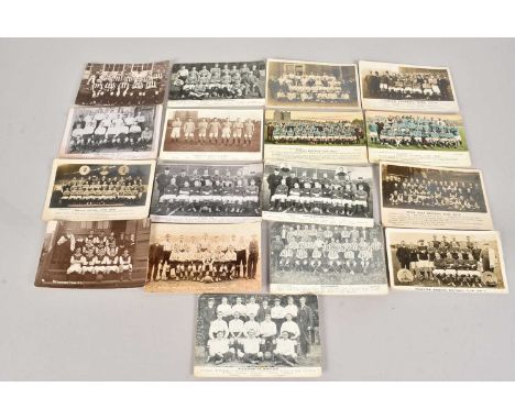 Football, a small collection of early 20th Century Football Postcards, including RP examples, comprising Rotherham Town FC, S
