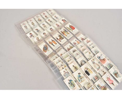 Humorous Themed Cigarette Cards Sets (6), stored in plastic sleeves, Players, Every Day Phrases by Tom Browne 1900 (25), some