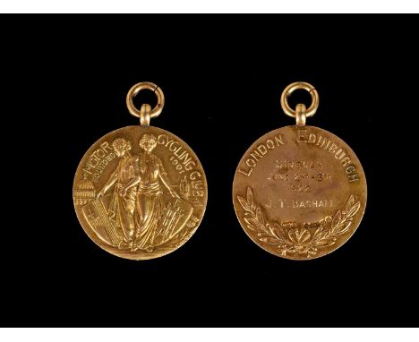 Motor Cycling Club, 9ct gold medal by Mappin &amp; Webb, for London to Edinburgh, Sidecar, June 2nd-3rd, 1922, awarded to J.T