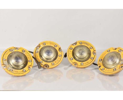 RAF Greenham Common 1942-1992, a group of four original runway lights from the runway in Newbury Berkshire, used by the Unite