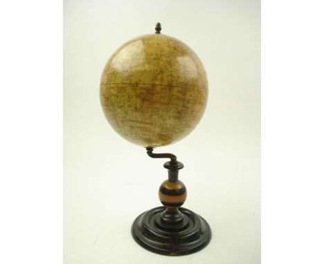 A 6 inch 'Bacon's School Globe', by G W Bacon & Co Ltd, London:, signed on oval cartouche as per title . black lithograph pai