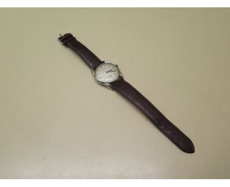 A vintage Longines stainless steel manual wind gents wristwatch - case 32mm - in good condition and running order 