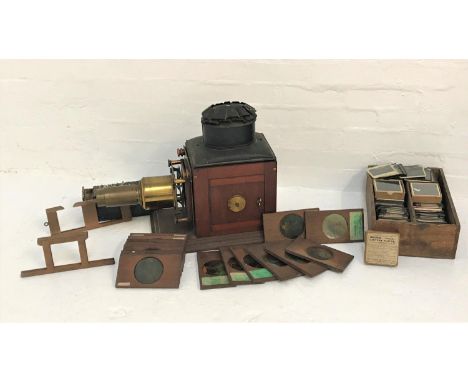 NEWTON & CO. MAGIC LANTERN PROJECTORmarked 'Opticians to His Majesty the King and the Government. 3 Fleet Street, London'; to