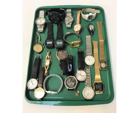 SELECTION OF LADIES AND GENTLEMEN'S WRISTWATCHESincluding Lorus, Sekonda, Accurist, Casio, Timex, and Paul Valentine (21) 