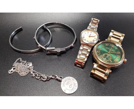 SELECTION OF MICHAEL KORS AND OTHER FASHION JEWELLERYcomprising two Michael Kors watches - MK-6065 and MK-6606, a Michael Kor