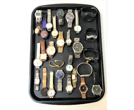 SELECTION OF LADIES AND GENTLEMEN'S WRISTWATCHESincluding Swatch, Lorus, Sekonda, Casio, Pulsar Racing watch, Armani Exchange