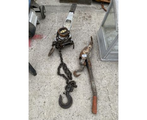 TWO MANUAL HAND WINCHES
