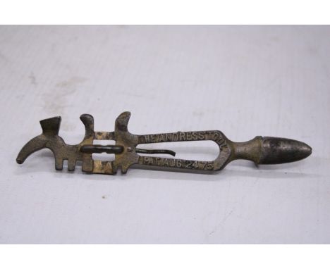 A 'THE ANDRESS TOOL' PAT AUG.24.75 MULTI TOOL/CORKSCREW BOTTLE OPENER